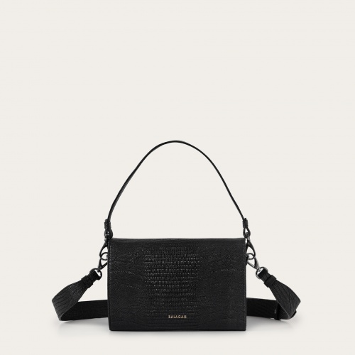 Gala Bag, black lizard